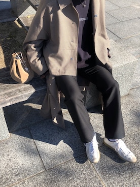「アイテム（ステンカラーコート）」を使った、ともさん（メンズ・175cm・20代）の秋コーディネート