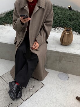 「アイテム（ステンカラーコート）」を使った、ともさん（メンズ・175cm・20代）の冬コーディネート