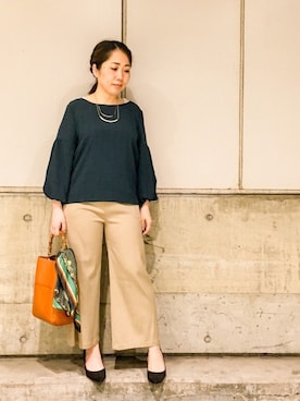 「アイテム（ショルダーバッグ、イエロー系）」を使った、じゅんさん（レディース・150cm）の夏コーディネート