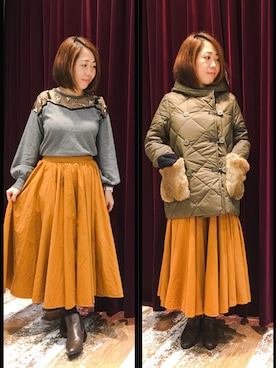 「アイテム（ブーティ）」を使った、じゅんさん（レディース・150cm）の秋コーディネート