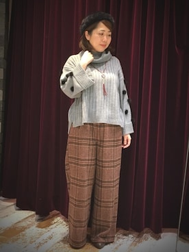 「INTERPLANET（インタープラネット）のアイテム（帽子）」を使った、じゅんさん（レディース・150cm）の秋コーディネート