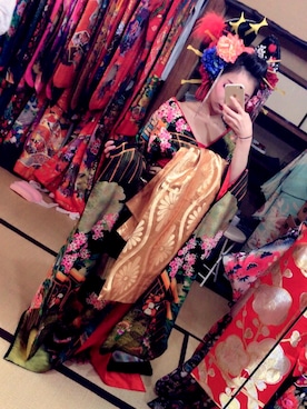 「wearhalloween2017」｜「アイテム（浴衣）」を使った、Sa-yaさん（レディース・151cm）の秋コーディネート