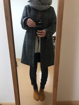 「シンプルおしゃれが好き」｜「アイテム（チェスターコート）」を使った、ぽんぽげさん（レディース・164cm）の秋コーディネート