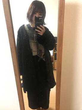 「AVAN LILY（アヴァンリリィ）のアイテム（ジャケット/アウター）」を使った、ぽんぽげさん（レディース・163cm）の冬コーディネート