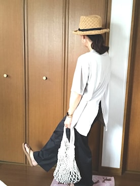 「Minnetonka（ミネトンカ）のアイテム（ビーチサンダル）」を使った、ｪﾐﾙさん（レディース・152cm）の夏コーディネート