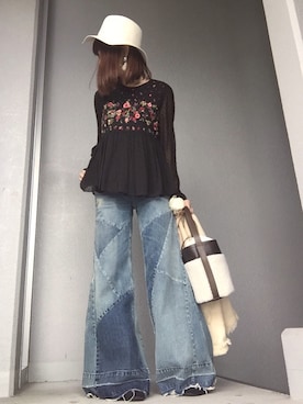 「CLANE（クラネ）のアイテム（ノーカラージャケット）」を使った、cheryさん（レディース・156cm）の冬コーディネート
