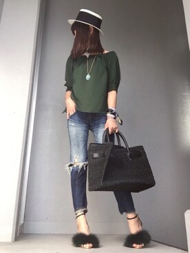 「ドラフトアングリッド」｜「アイテム（その他）」を使った、cheryさん（レディース・156cm）の春コーディネート