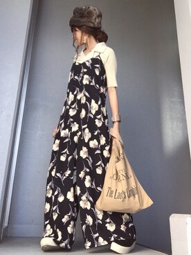 「TODAYFUL（トゥデイフル）のVintageトートバッグ（トートバッグ）」を使った、cheryさん（レディース・156cm）の秋コーディネート