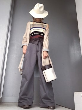 「REAL CUBE（リアルキューブ）のアイテム（その他アウター）」を使った、cheryさん（レディース・156cm）の秋コーディネート