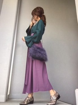 「LA BELLE ETUDE（ラベルエチュード）のアイテム（バッグ）」を使った、cheryさん（レディース・156cm）の冬コーディネート