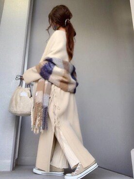 「ANEMONE（アネモネ）のアイテム（その他ヘアアクセサリー）」を使った、cheryさん（レディース・156cm）の冬コーディネート