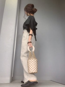 「Aco Design（アコデザイン）のアイテム」を使った、cheryさん（レディース・156cm）の春コーディネート