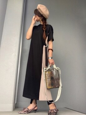 「petitcro（プティクロ）のpetitcro  ワイドバングル PCKB1901001（バングル/リストバンド）」を使った、cheryさん（レディース・156cm）の春コーディネート