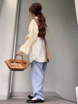 「SVEC（シュベック）のカンフーシューズ kung fu Shoes / ストラップパンプス（バレエシューズ）」を使った、cheryさん（レディース・156cm）の冬コーディネート