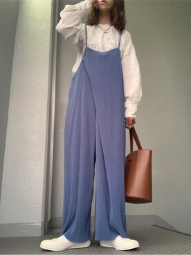 「IENA（イエナ）のCONVERSE ALLSTAR WHITE PLUS HI（スニーカー）」を使った、cheryさん（レディース・156cm）の秋コーディネート