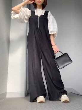 「rectangle（レクタングル）のアイテム（オールインワン・サロペット）」を使った、cheryさん（レディース・156cm）の春コーディネート