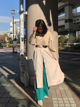 「#instagood」｜「アイテム（ワンピース/ドレス）」を使った、まいまいさん（レディース・158cm）の冬コーディネート
