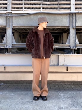 「ATHA（アタ）のアイテム」を使った、Tomohiro Gunjiさん（メンズ・172cm）の冬コーディネート