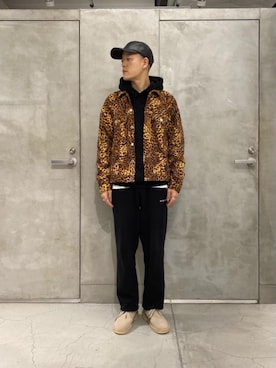「MONKEY TIME（モンキータイム）のアイテム（ブルゾン）」を使った、Tomohiro Gunjiさん（メンズ・172cm）の春コーディネート