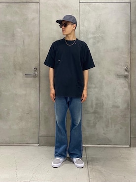 「MONKEY TIME（モンキータイム）のアイテム（キャップ）」を使った、Tomohiro Gunjiさん（メンズ・172cm）の春コーディネート
