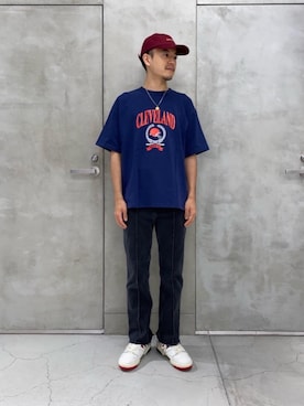 「Maple（メープル）のアイテム」を使った、Tomohiro Gunjiさん（メンズ・172cm）の夏コーディネート