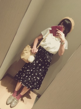 「スワン」｜うにょぴさん（レディース・157cm）の夏コーディネート