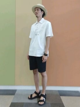 「Jungle Storm（ジャングルストーム）のアイテム（トップス）」を使った、Takehiroさん（メンズ・175cm）の夏コーディネート