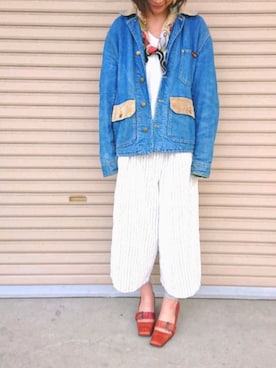 「BIG SMITH（ビッグスミス）のアイテム（ジャケット/アウター）」を使った、ｻﾁｺ_#31さん（レディース・159cm）の春コーディネート