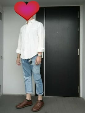 「TAKAHIROMIYASHITATheSoloIst.（タカヒロミヤシタザソロイスト）のアイテム（シャツ/ブラウス）」を使った、せ～たさん（メンズ・175cm）の秋コーディネート