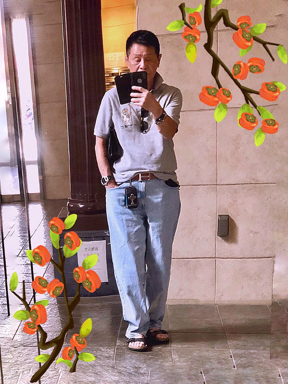 「ポロシャツ」｜「SILVER TABのアイテム（デニムパンツ、ブルー系）」を使った、K-Kenji⚾️さん（メンズ・174cm）の夏コーディネートの1枚目の写真