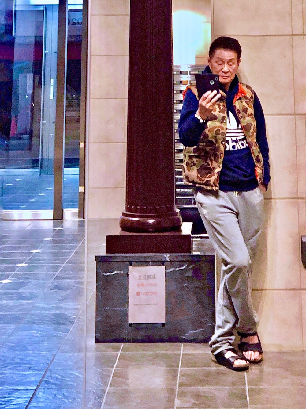 「スエット」｜「PUMAのILP スウェットパンツ（その他パンツ、ブラック系）」を使った、K-Kenji⚾️さん（メンズ・174cm）の春コーディネートの1枚目の写真