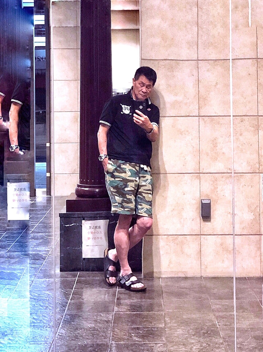 「休日スタイル」｜「PEARLY GATESのアイテム（ポロシャツ、グリーン系）」を使った、K-Kenji⚾️さん（メンズ・174cm）の春コーディネートの1枚目の写真