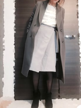 「URBAN RESEARCH ROSSO WOMEN（アーバンリサーチ　ロッソ）のアイテム（チェスターコート）」を使った、HIKAさん（レディース・157cm）の春コーディネート