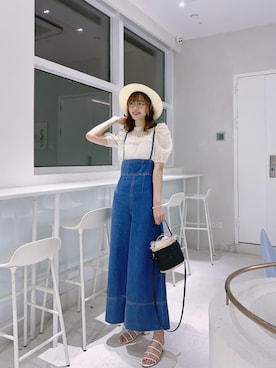 「DEICY（デイシー）のアイテム（サロペット/オーバーオール）」を使った、Hikariさん（レディース・175cm）の春コーディネート