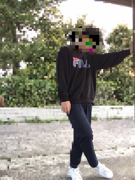 「FILA（フィラ）のアイテム（パーカー）」を使った、Kassiさん（メンズ・170cm）の春コーディネート