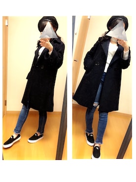 「NIKE（ナイキ）のアイテム（スリッポン）」を使った、ＣＯＣＯさん（レディース・155cm）の冬コーディネート