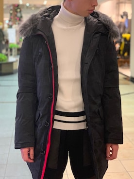 「LOVELESS（ラブレス）のアイテム（ダウンジャケット/コート）」を使った、SHOYAさん（メンズ・173cm）の冬コーディネート