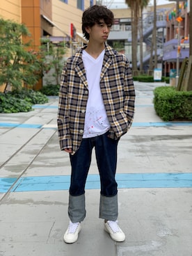 「White Mountaineering」｜SHOYAさん（メンズ・173cm）の春コーディネート