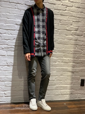「RED CARD TOKYO（レッドカード）のアイテム」を使った、SHOYAさん（メンズ・173cm）の秋コーディネート