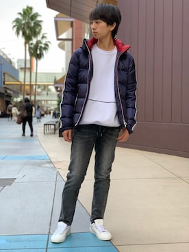 「RED CARD TOKYO（レッドカード）のアイテム」を使った、SHOYAさん（メンズ・173cm）の冬コーディネート