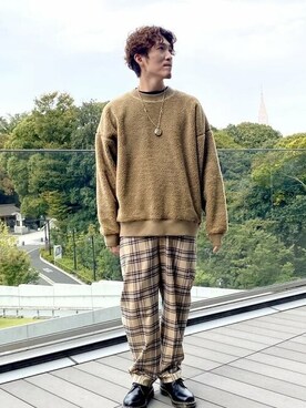 「BeAMS DOT（ビームスドット）のアイテム（スウェット）」を使った、BeAMS DOTさん（メンズ・180cm）の秋コーディネート