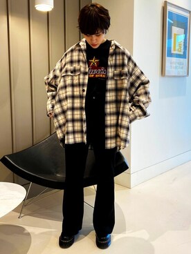 「BeAMS DOT（ビームスドット）のアイテム（スラックス）」を使った、BeAMS DOTさん（レディース・160cm）の秋コーディネート