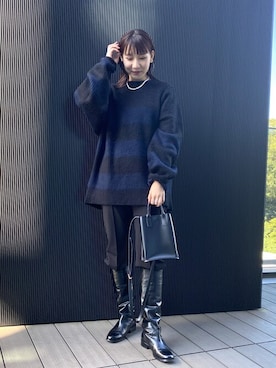 「BeAMS DOT（ビームスドット）のアイテム（スラックス）」を使った、BeAMS DOTさん（レディース・160cm）の秋コーディネート