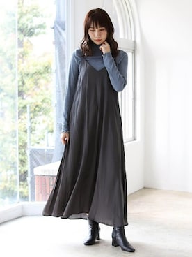 「BeAMS DOT（ビームスドット）のアイテム（ワンピース/ドレス）」を使った、BeAMS DOTさん（レディース・158cm）の冬コーディネート