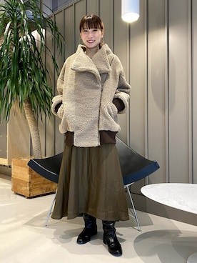 「BeAMS DOT（ビームスドット）のアイテム（ワンピース/ドレス）」を使った、BeAMS DOTさん（レディース・158cm）の冬コーディネート