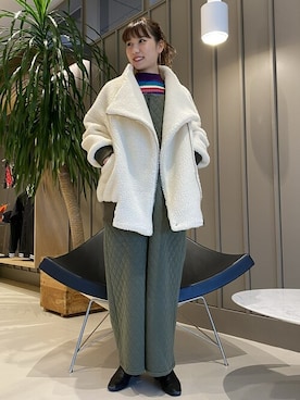 「BeAMS DOT（ビームスドット）のアイテム（ジャケット/アウター）」を使った、BeAMS DOTさん（レディース・158cm）の冬コーディネート