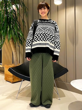 「BeAMS DOT（ビームスドット）のアイテム（サロペット/オーバーオール）」を使った、BeAMS DOTさん（レディース・160cm）の冬コーディネート
