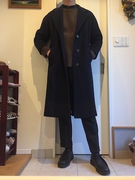 「KIIT（キート）のアイテム（スラックス）」を使った、yoshikiさん（メンズ・177cm）の冬コーディネート