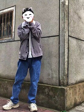 「NIKE（ナイキ）のナイキ M2K テクノ メンズシューズ / 厚底スニーカー（スニーカー、ホワイト系）」を使った、折原临也さん（メンズ・168cm）の秋コーディネート