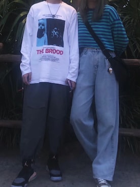 「AIR JORDAN（エアジョーダン）のアイテム（シューズ、ブラック系）」を使った、折原临也さん（メンズ・168cm）の秋コーディネート